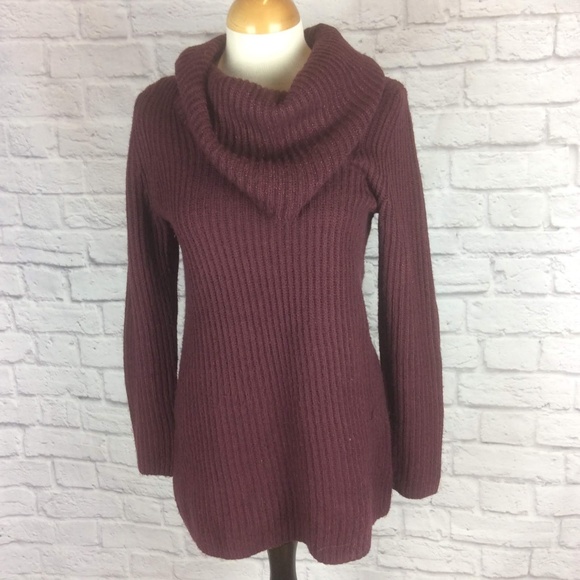 Apt. 9 Sweaters - Apt. 9 Burgundy Purple Cowl Neck Sweater